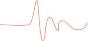 Pulssi-merkki persikan värinen
