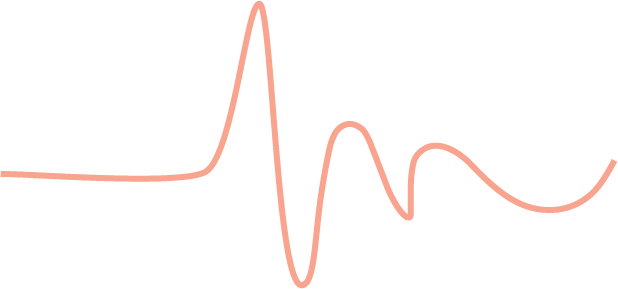 Pulssi-merkki persikan värinen